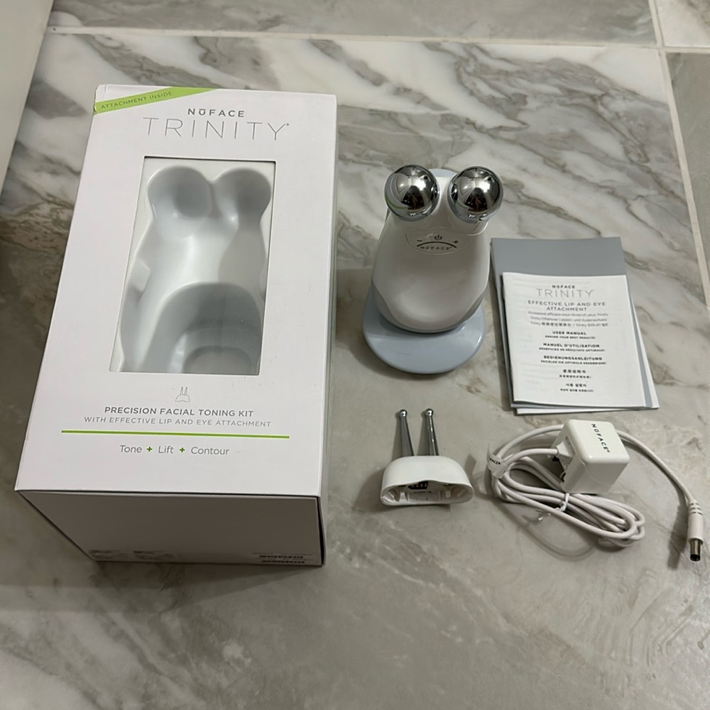 NuFace Trinity Precision Facial Toning Kit with Lip and Eye Attachment